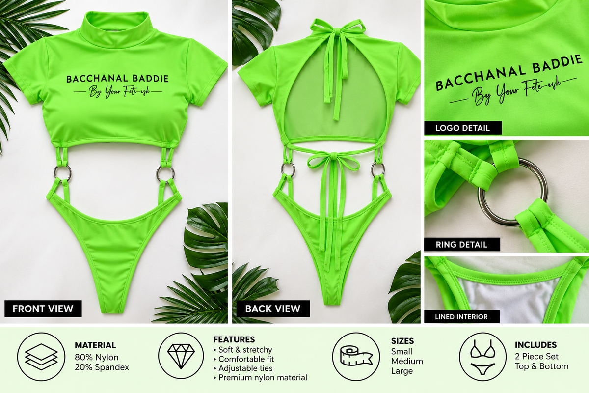 Bacchanal Baddie Bikini – Lime