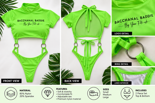 Bacchanal Baddie Bikini – Lime