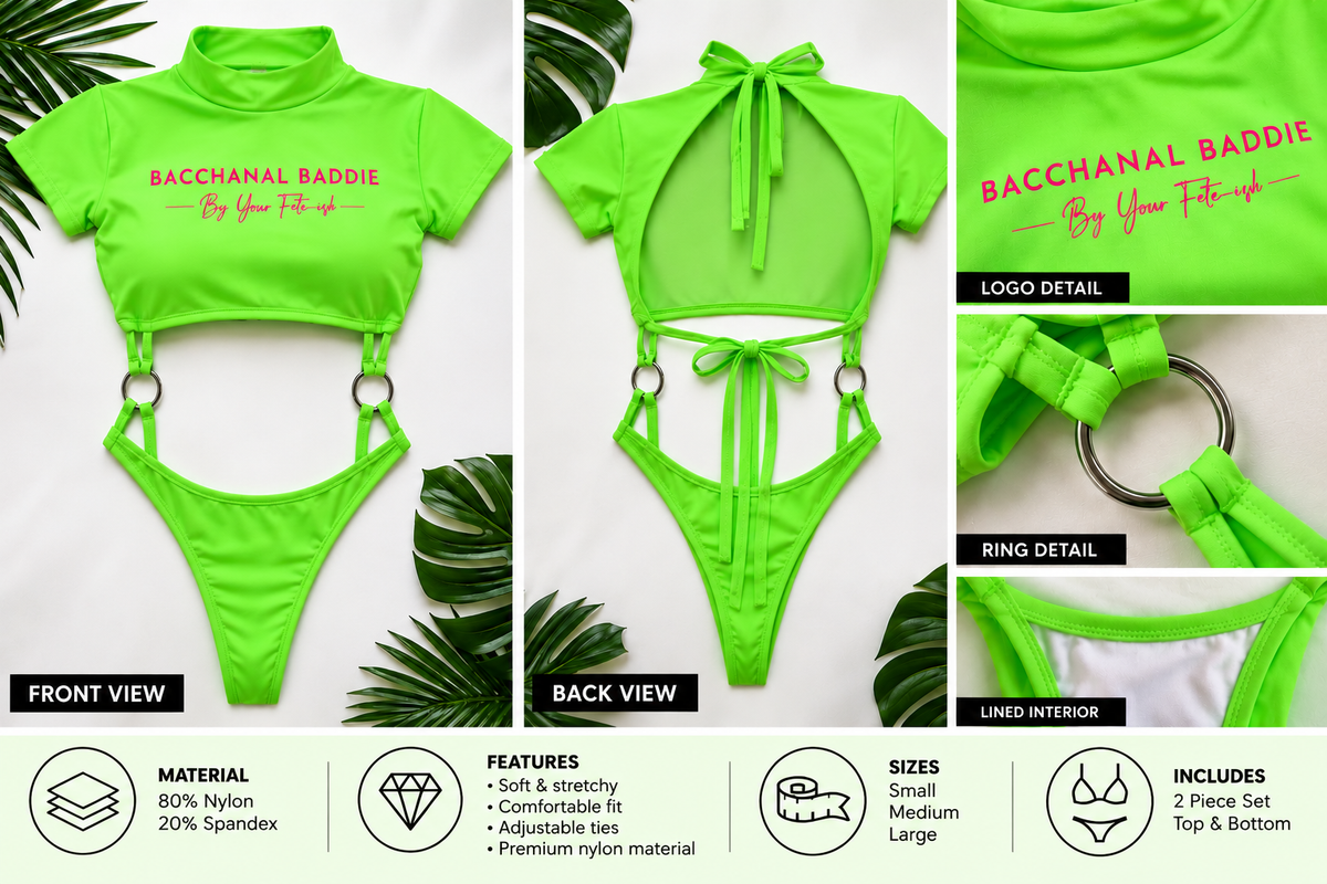 Bacchanal Baddie Bikini – Lime